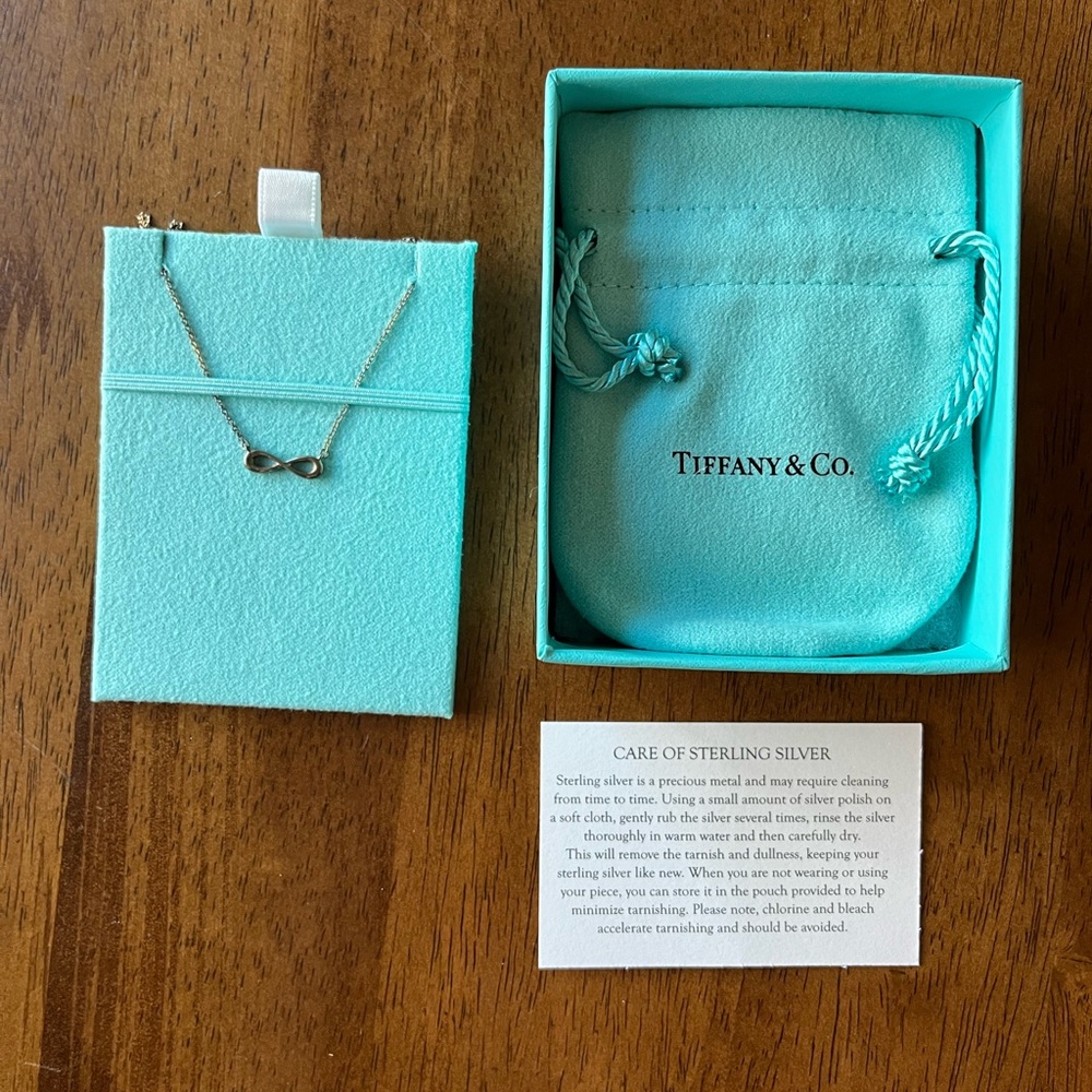 Tiffany Silver Infinity Necklace - NWOT